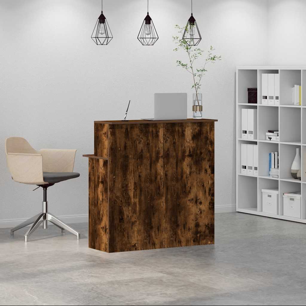vidaXL Birou de recepție stejar afumat 100x50x103,5 cm lemn prelucrat