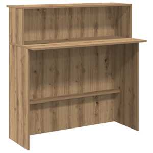 Recepční stůl dub artisan 100x50x103,5 cm kompozitní dřevo - obrázek 2
