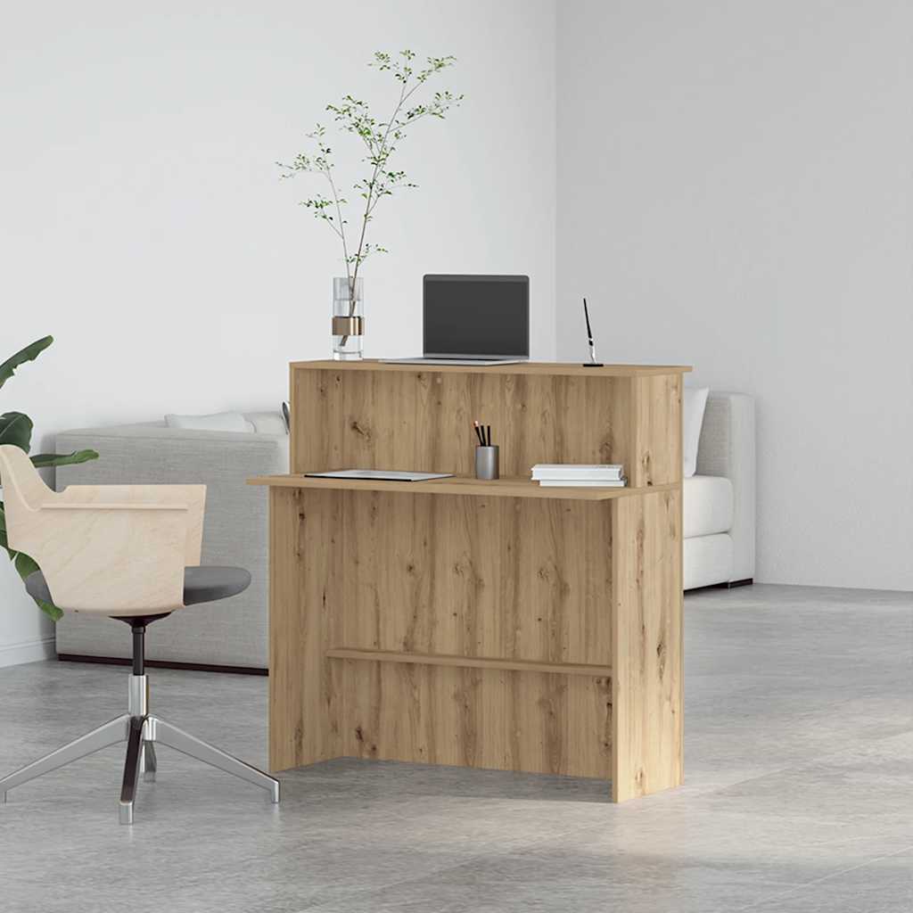 vidaXL Birou de recepție Stejar Artisan 100x50x103,5 cm Lemn prelucrat
