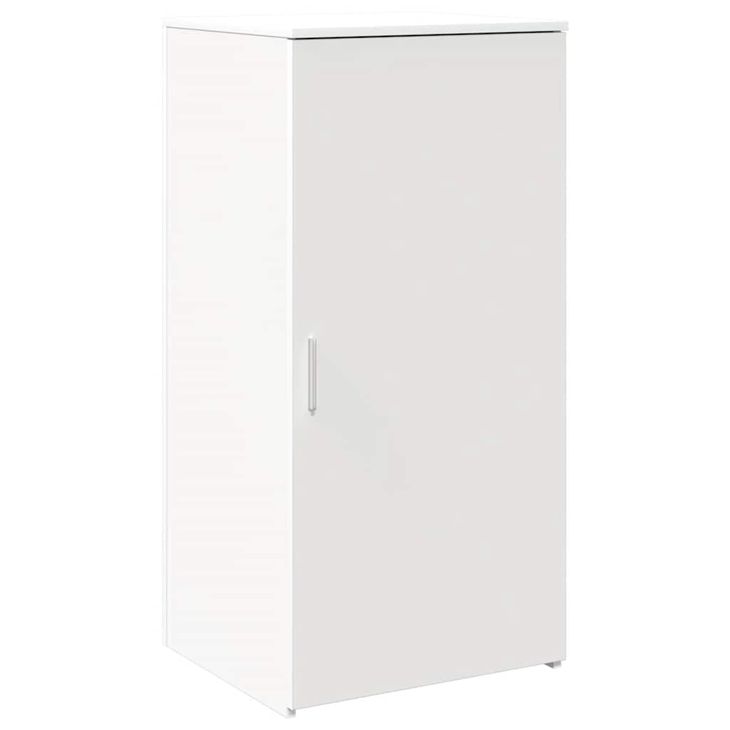 vidaXL Úzká úložná White 50x45x103,5 cm kompozitní dřevo