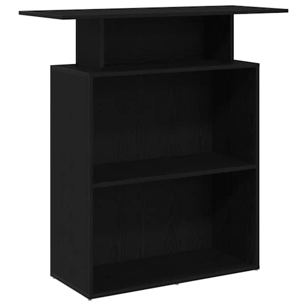 vidaXL vastuv&otilde;tulaud, must, 100 x 40 x 104 cm, t&ouml;&ouml;deldud puit
