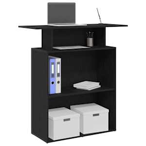 Recepcijska miza črna 100x40x104 cm inženirski les