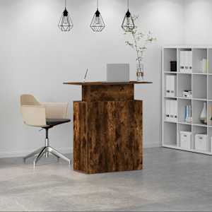 Recepční stůl kouřový dub 100x40x104 cm kompozitní dřevo - obrázek 3