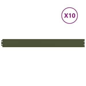vidaXL Murupiire 10 tk 10 x 103 cm K&uuml;lmpruun teras Oliiviroheline