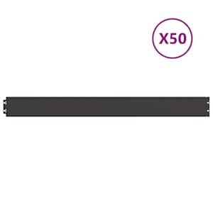 vidaXL Murupiire 50 tk 10 x 103 cm K&uuml;lmpruun teras Must