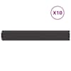vidaXL Murupiire 10 tk 15 x 103 cm Teras Must