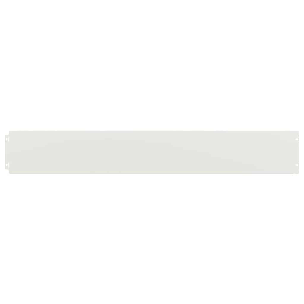 vidaXL Gazonranden 50 st 15x103 cm koudgewalst staal wit afbeelding
