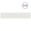 vidaXL Murupiire 10 tk 20 x 103 cm Teras Valge