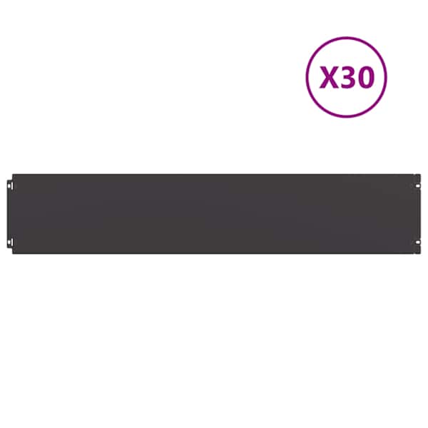 vidaXL Murupiire 30 tk 20 x 103 cm K&uuml;lmpruun teras Must