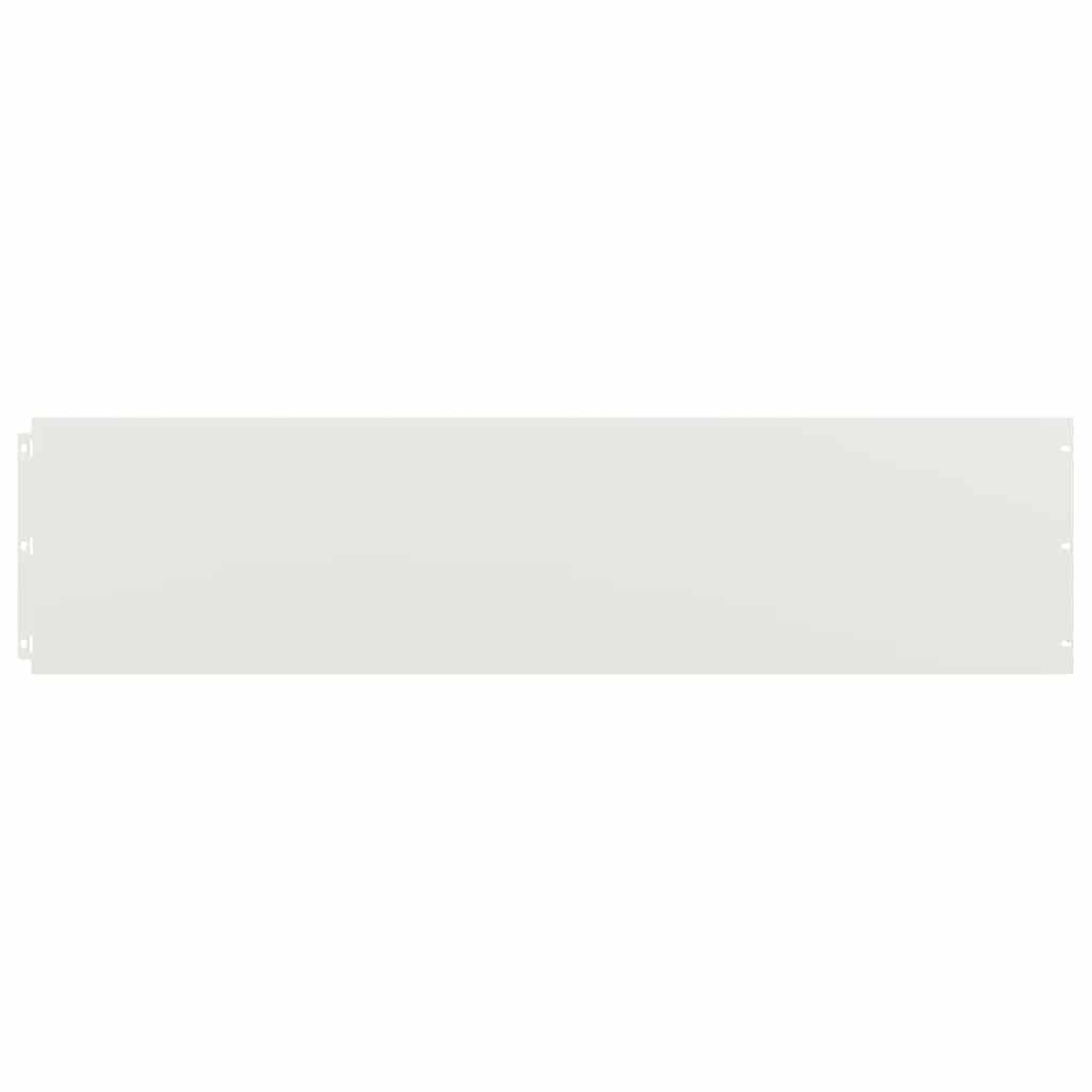 vidaXL Gazonranden 10 st 25x103 cm koudgewalst staal wit afbeelding