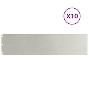 Okraj trávníku 10 ks 25 x 103 cm Nerezová ocel Stříbrná - obrázek 2