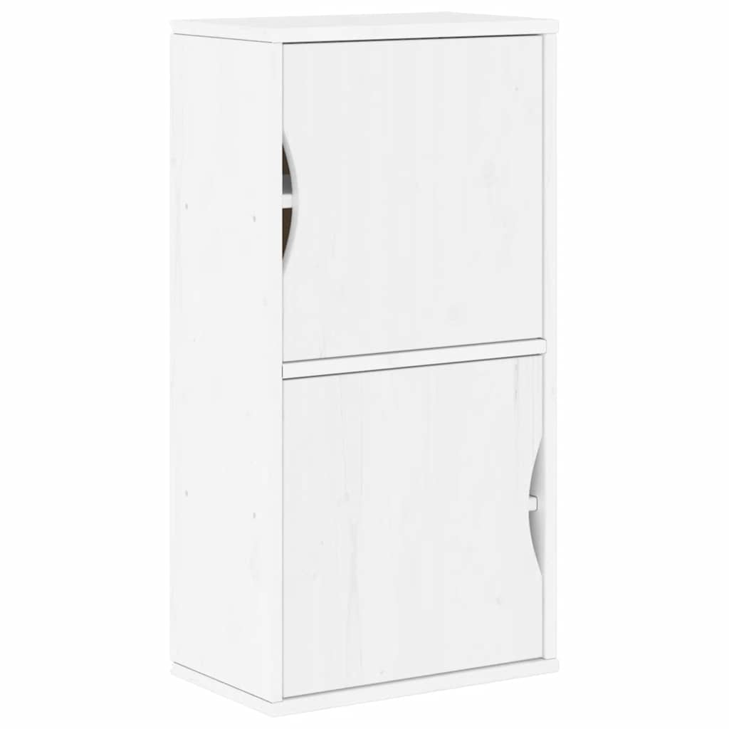 vidaXL Odkládací skříňka ODDA bílý 40x24x79 cm masivní borové dřevo