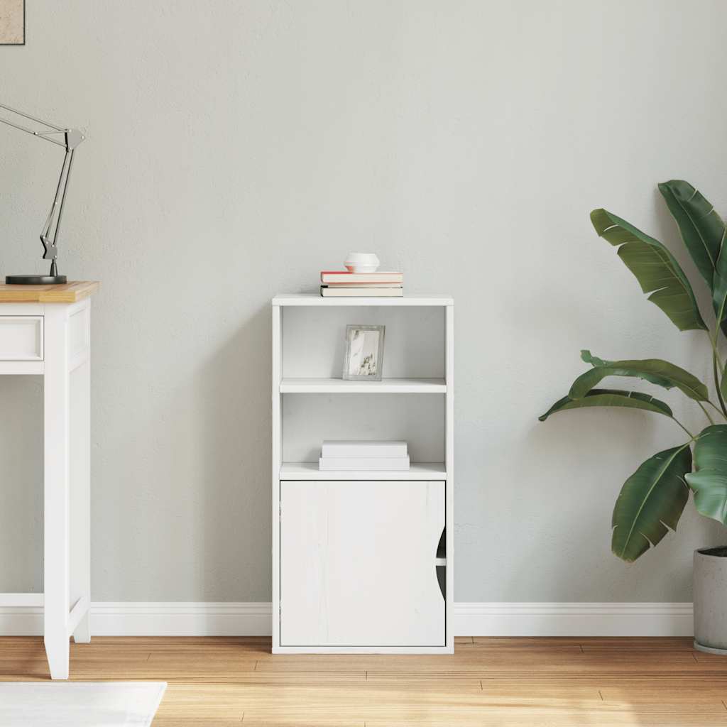 vidaXL Bijzetkast ODDA 40x24x79 cm massief grenenhout wit afbeelding