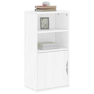 Stranska omarica "ODDA" Bela 40x24x79 cm Masivni les bor