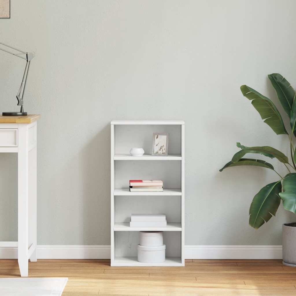 vidaXL Bijzetkast ODDA 40x24x79 cm massief grenenhout wit afbeelding