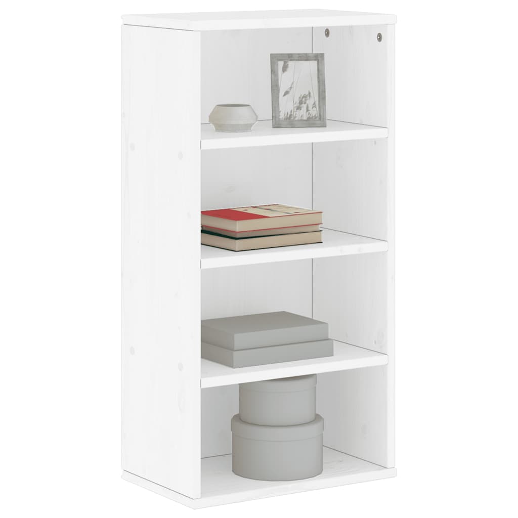 vidaXL Dulap lateral „ODDA” alb 40x24x79 cm, lemn masiv de pin