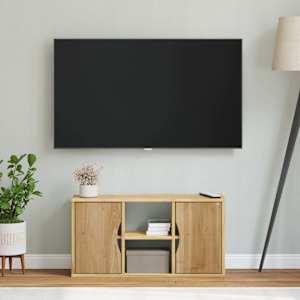 TV skříňka "ODDA" 79x24x40 cm Borovicový masiv - obrázek 4