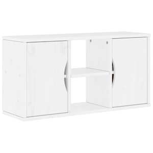 vidaXL telerikapp &ldquo;ODDA&rdquo; Valge 79x24x40 cm t&auml;ispuidust m&auml;nd