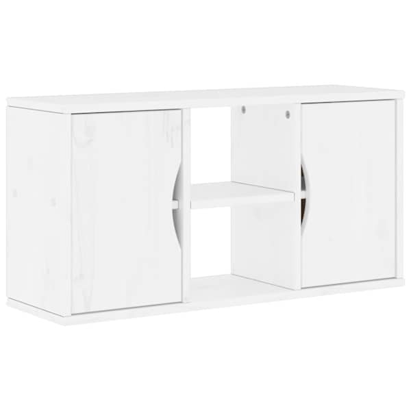 vidaXL telerikapp &ldquo;ODDA&rdquo; Valge 79x24x40 cm t&auml;ispuidust m&auml;nd