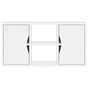 TV skříňka "ODDA" bílá 79x24x40 cm Borovicový masiv - obrázek 6