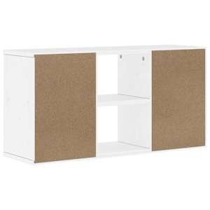TV skříňka "ODDA" bílá 79x24x40 cm Borovicový masiv - obrázek 8
