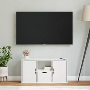 TV skříňka se zásuvkou ODDA bílá 79x24x40 cm Borovicový masiv - obrázek 4