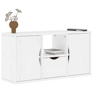 TV omarica s predalom "ODDA" bela 79x24x40 cm masivni les bor