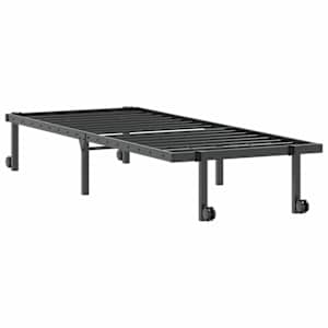 Rám postele bez matrace skládací černý 75x190 cm ocelový - obrázek 5