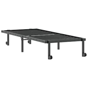 Rám postele bez matrace skládací černý 75x190 cm ocelový - obrázek 8