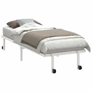 vidaXL Bedframe zonder matras opvouwbaar 75x190 cm staal wit