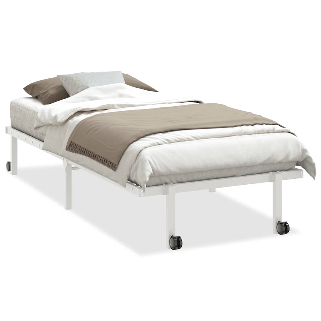 vidaXL Rám postele bez matrace skládací bílý 90x190 cm ocelový