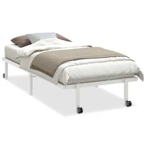 vidaXL voodiraam ilma madratsita Kokkupandav valge 90x200 cm terasest
