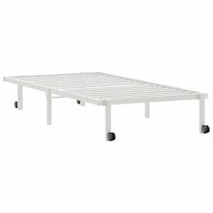 Rám postele bez matrace skládací bílý 90x200 cm ocelový - obrázek 8
