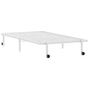 Rám postele bez matrace skládací bílý 100x190 cm ocelový - obrázek 5