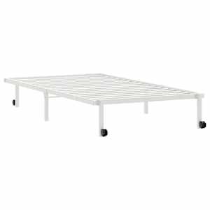 Rám postele bez matrace skládací bílý 107x203 cm ocelový - obrázek 8