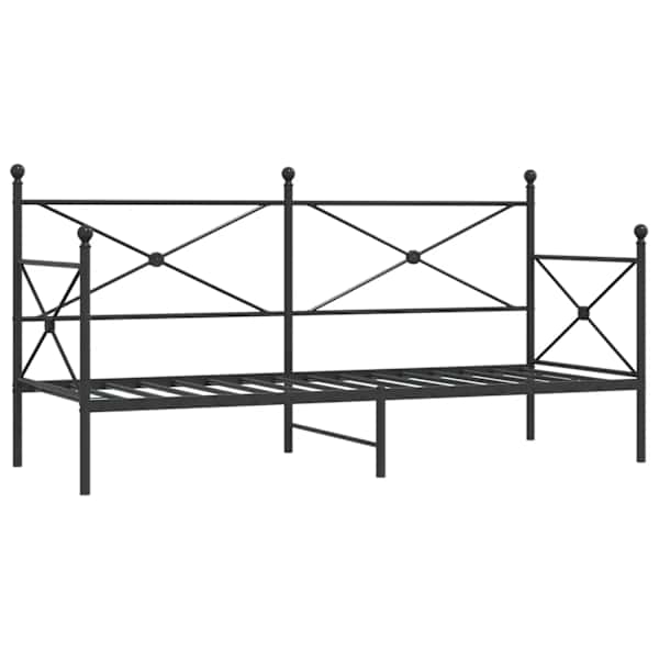 vidaXL p&auml;evavoodi madratsita, must, 75 x 190 cm, teras