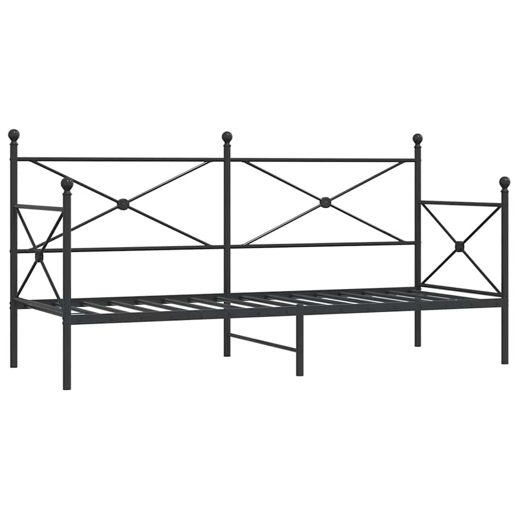 vidaXL Slaapbank zonder matras 90x200 cm staal zwart, foto 3