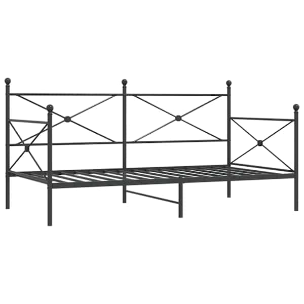 vidaXL p&auml;evavoodi ilma madratsita must 107x203 cm teras