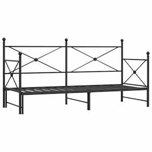 Lehátko bez matrace 90x200 cm černé ocelové - obrázek 2