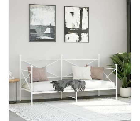 vidaXL Tagesbett ohne Matratze Wei&szlig; 75x190 cm Stahl