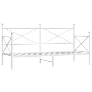 Válenda bez matrace bílá 80x200 cm ocel - obrázek 2