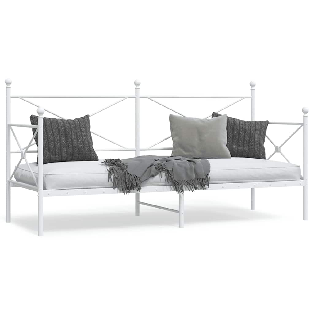 vidaXL Tagesbett ohne Matratze Weiß 80x200 cm Stahl