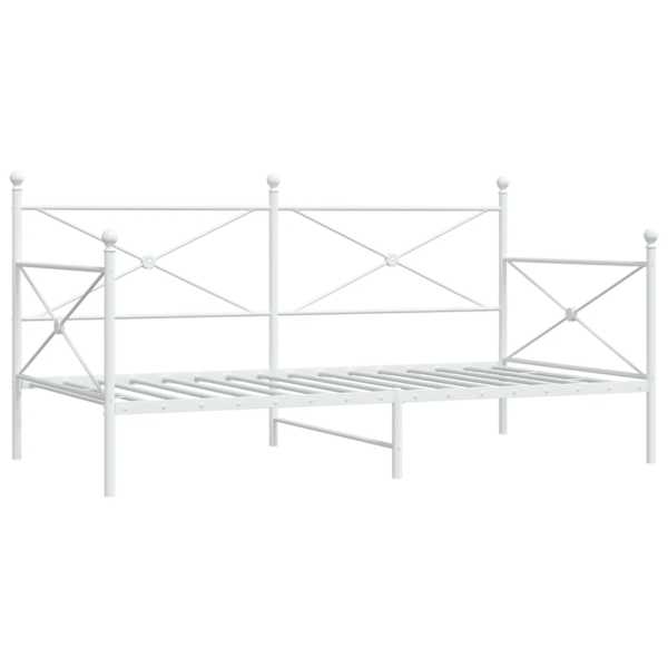 vidaXL p&auml;evavoodi ilma madratsita Valge 100x200 cm Teras