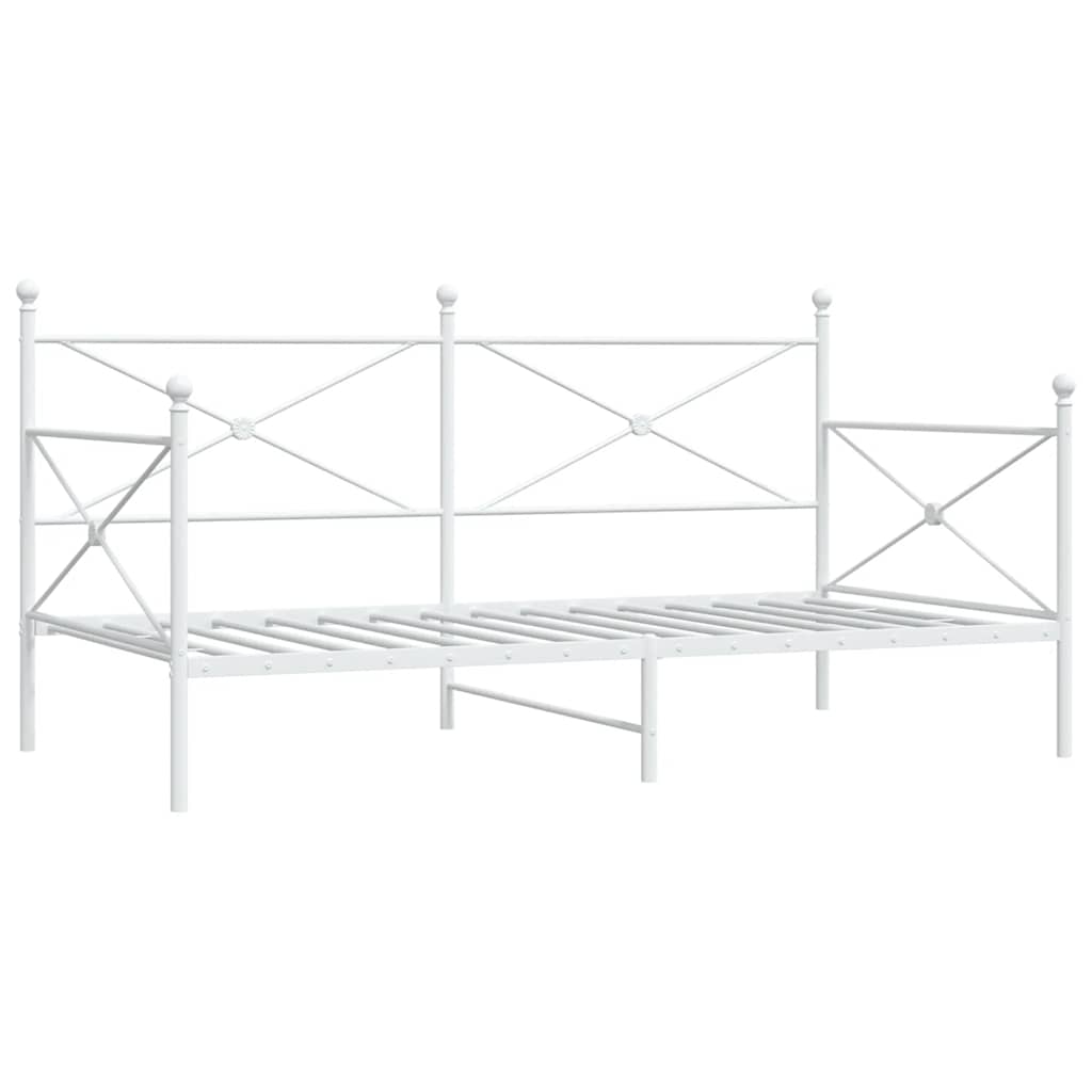 Thumbnail - vidaXL Tagesbett ohne Matratze Weiß 100x200 cm Stahl