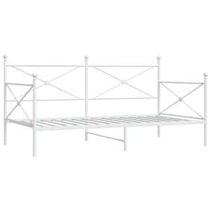 Válenda bez matrace Bílá 100x200 cm ocel - obrázek 2