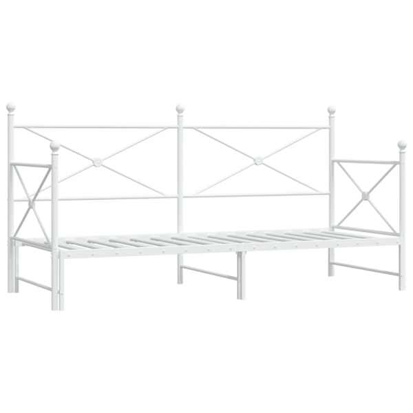 vidaXL lamamisvoodi ilma madratsita Valge 75x190 cm terasest