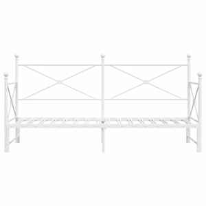 Válenda se přistýlkou bez matrace Bílá 75 x 190 cm ocel - obrázek 6