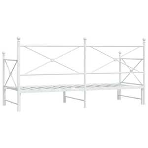 Válenda se přistýlkou bez matrace Bílá 75 x 190 cm ocel - obrázek 8