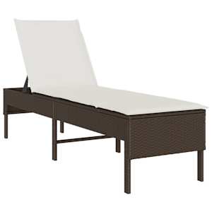 vidaXL p&auml;evitustool padjaga, pruun, 55 x 200 x 44 cm, pol&uuml;rotang