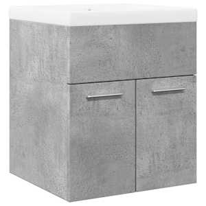 2dílný set koupelnového nábytku betonově šedý kompozitní dřevo - obrázek 2